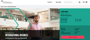 MSc International Business by Research