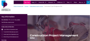 Construction Project Management MSc