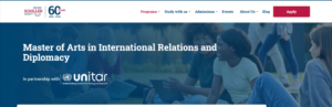 Master of Arts in International Relations and Diplomacy